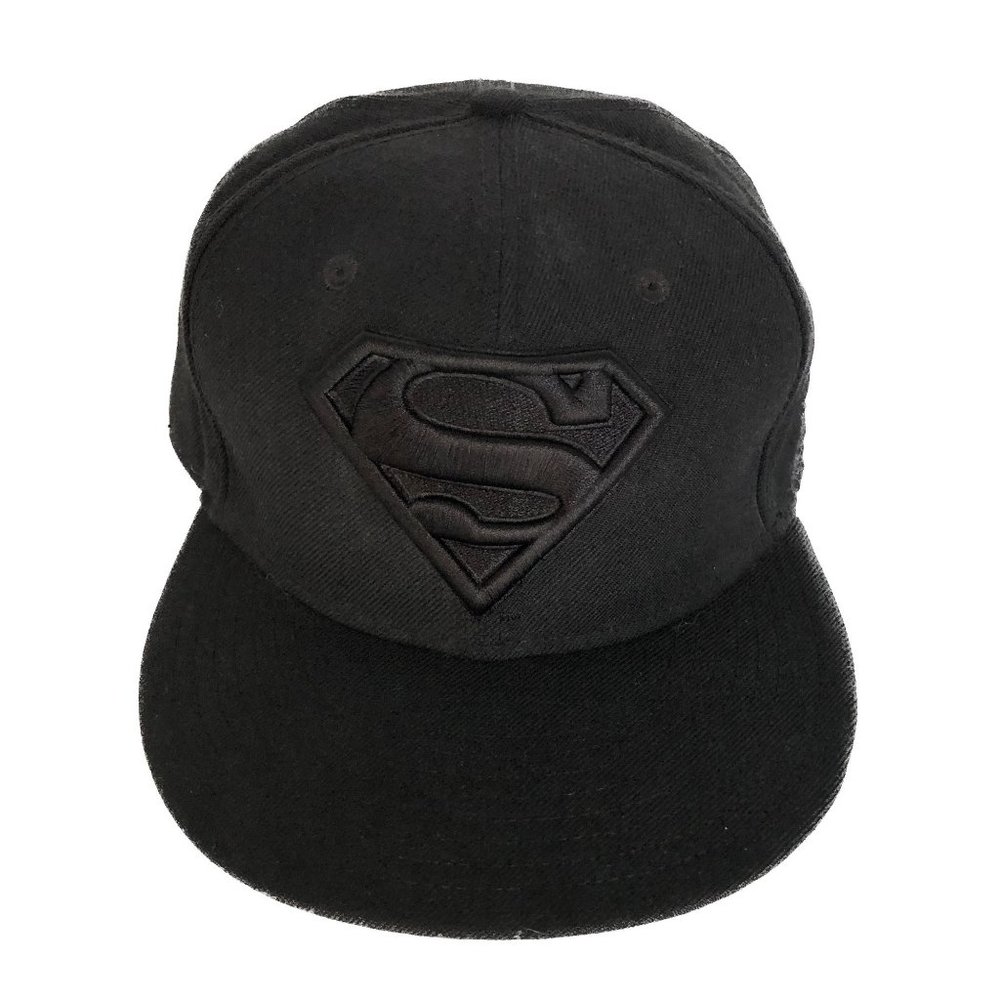 New Era 59fifty Superman Black On Black Dc Comics Ori… Gem